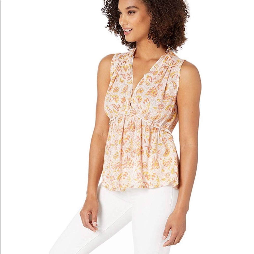 Lucky🍀Brand NWT szXS sleeveless ruffled top - Picture 3 of 9